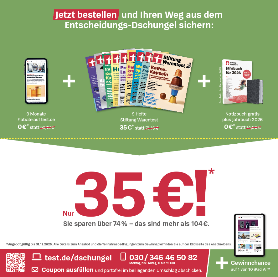 Stiftung Warentest Werbebeileger